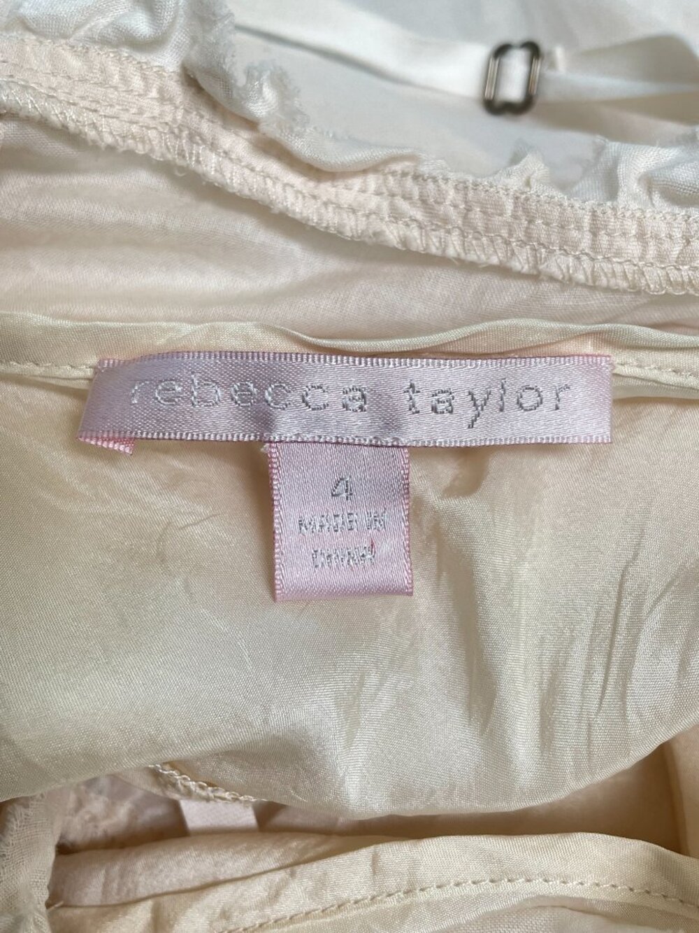 Rebecca Taylor 100% Cotton Floral Embroidered Tiered Midi Dress Ivory 4 - Picture 4 of 13